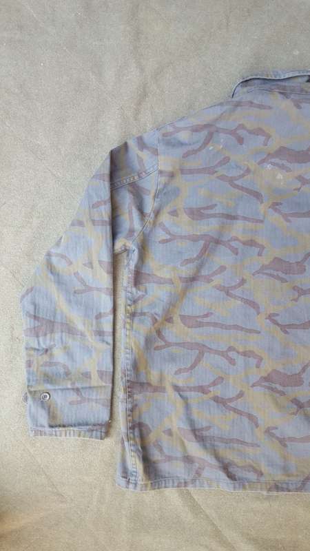 a very very rare ex SWAPO PLAN used Bulgaria made and supplied amoeba patt shirt in large size!!!