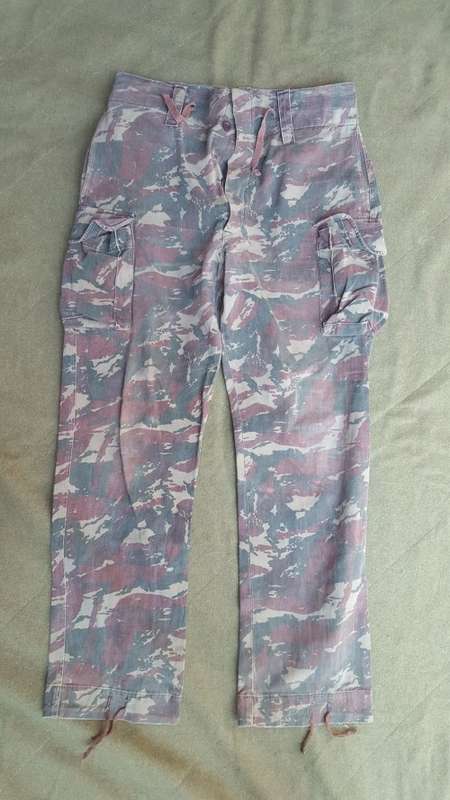Recce SA SF used type "A" wet season copy camo used trousers - size 34 inch waist faded and used!