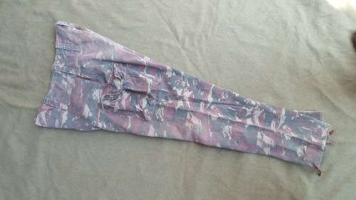 Recce SA SF used type "A" wet season copy camo used trousers - size 34 inch waist faded and used!