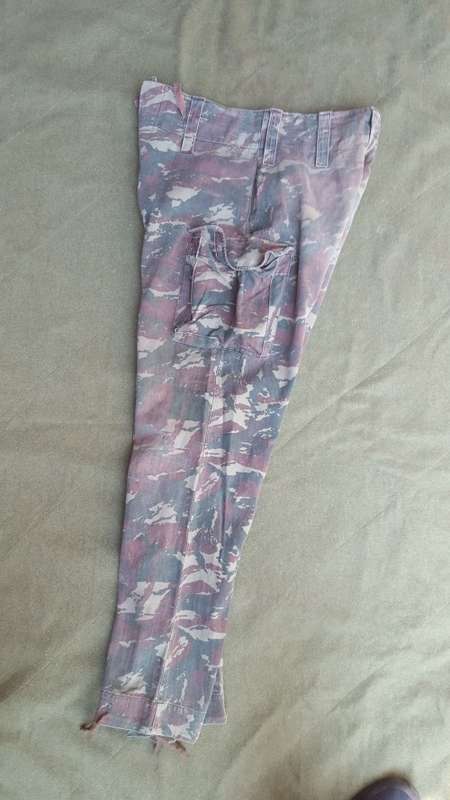 Recce SA SF used type "A" wet season copy camo used trousers - size 34 inch waist faded and used!