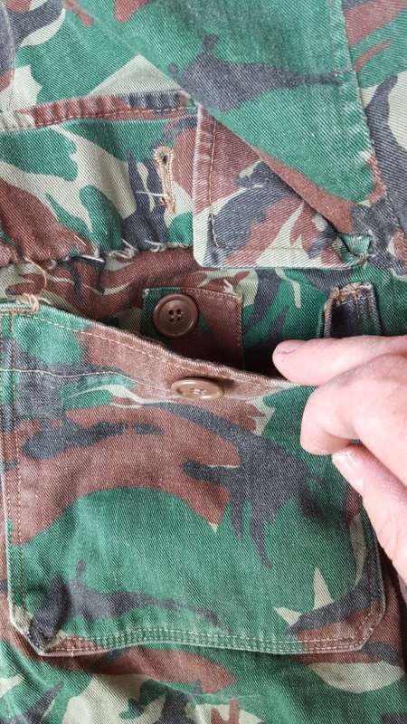 rare Recce SA SF used type "RENAMO" bright DPM copy camo little faded SADF cut bush-jacket size Med