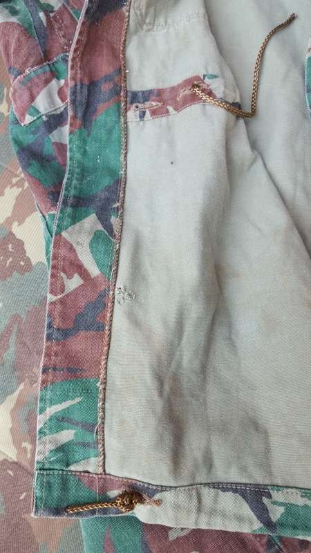 rare Recce SA SF used type "RENAMO" bright DPM copy camo little faded SADF cut bush-jacket size Med