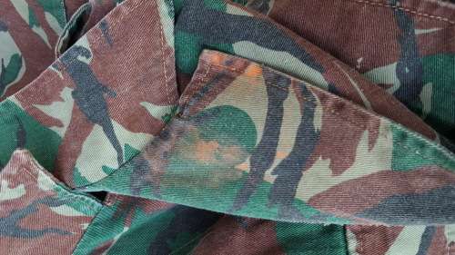 rare Recce SA SF used type "RENAMO" bright DPM copy camo little faded SADF cut bush-jacket size Med