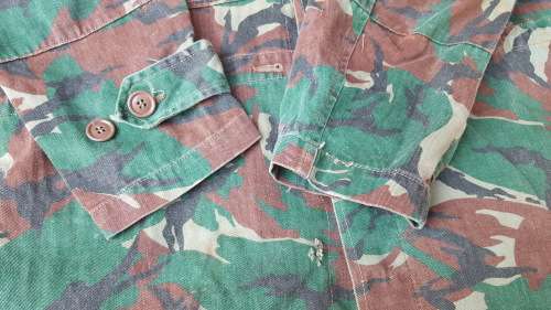 rare Recce SA SF used type "RENAMO" bright DPM copy camo little faded SADF cut bush-jacket size Med