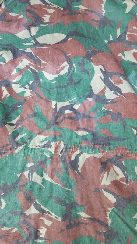 rare Recce SA SF used type "RENAMO" bright DPM copy camo little faded SADF cut bush-jacket size Med