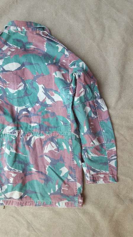 rare Recce SA SF used type "RENAMO" bright DPM copy camo little faded SADF cut bush-jacket size Med