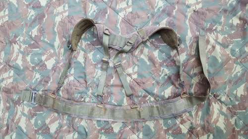 very scarce Recce/SA SF issue Niemoller style olive green patt 80 belt-kit yoke & felt-lined belt