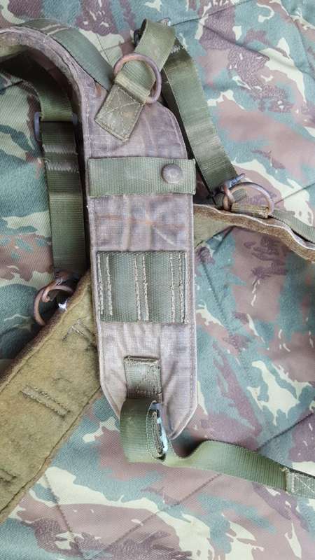 very scarce Recce/SA SF issue Niemoller style olive green patt 80 belt-kit yoke & felt-lined belt