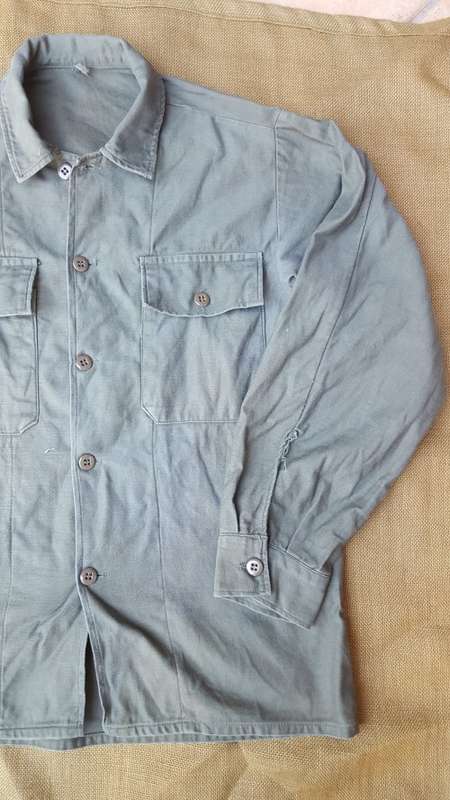 Very rare OP SAVANNAH l/s olive green field-dress SADF shirt worn circa 1975 the 1st I have ever see