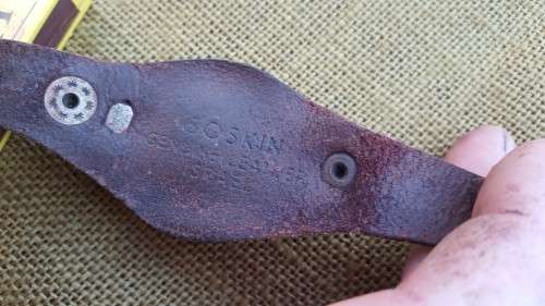 Israeli origins leather watch strap cover with compass included - small size - original bushwar era