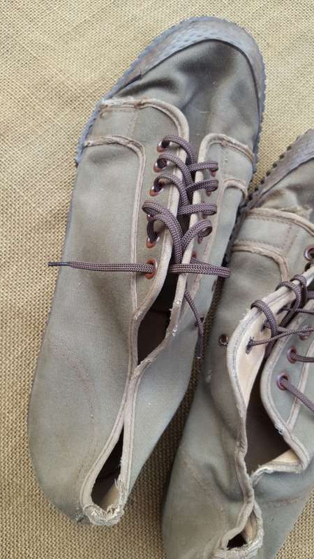 SADF era issue PT "tekkies" nutria runnng shoes aka "PF Flyers" size 10 UK & in good used condition