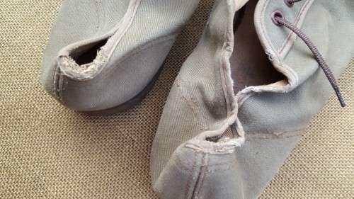 SADF era issue PT "tekkies" nutria runnng shoes aka "PF Flyers" size 10 UK & in good used condition