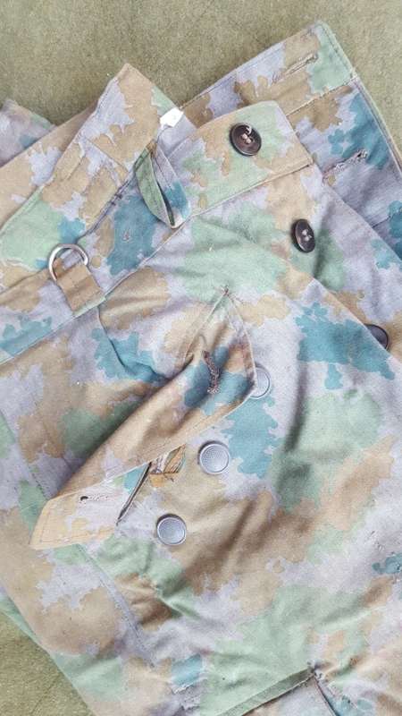 large size EG "Blumentarn" camo trousers (cold war) very good condition waist size 38 inch also used