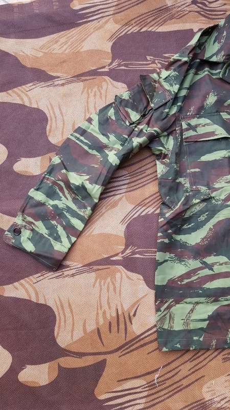 new SADF era SWA/Angola bushwar period used Recce copy camo HBT french lizard camo bush-jacket large