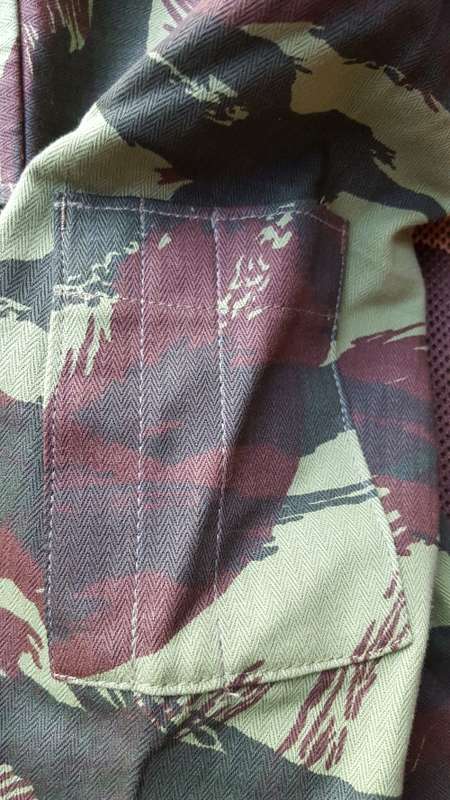 new SADF era SWA/Angola bushwar period used Recce copy camo HBT french lizard camo bush-jacket large