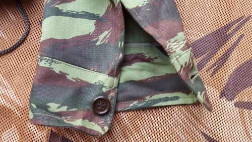 new SADF era SWA/Angola bushwar period used Recce copy camo HBT french lizard camo bush-jacket large