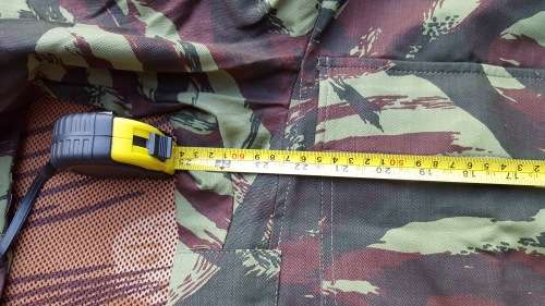 new SADF era SWA/Angola bushwar period used Recce copy camo HBT french lizard camo bush-jacket large