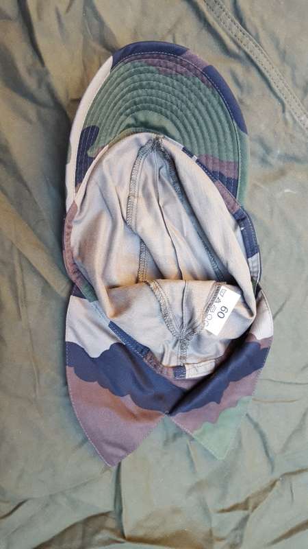 new unused French HBT CCE (Central Continental Europe) camo "bigeard" swallow-tail cap size 60