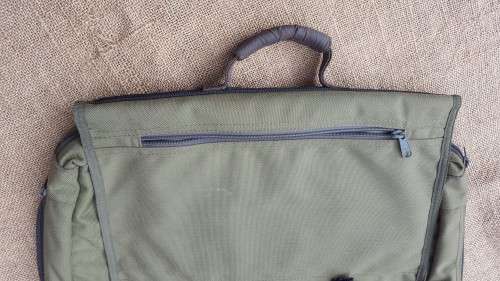 modern SANDF style issue Officer's brief-case in Pathfinder olive green nylon - lightly used intact