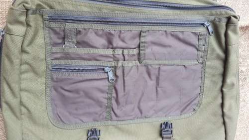 modern SANDF style issue Officer's brief-case in Pathfinder olive green nylon - lightly used intact