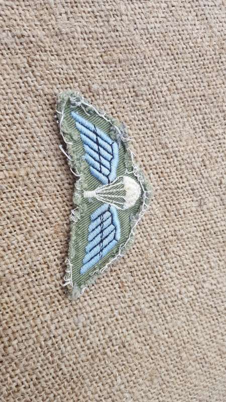 original (removed from camo shirt) Rhodesian field-dress para wing - used condition