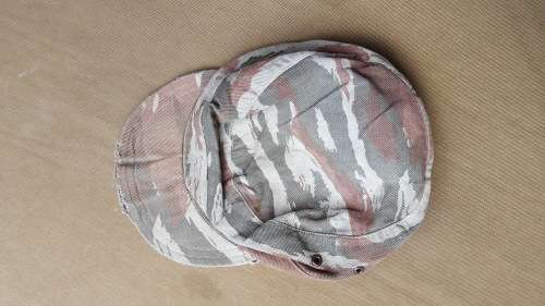 scarce & relatively good used condition FAPLA Angola bushwar era used grey lizard cap (brim damaged)