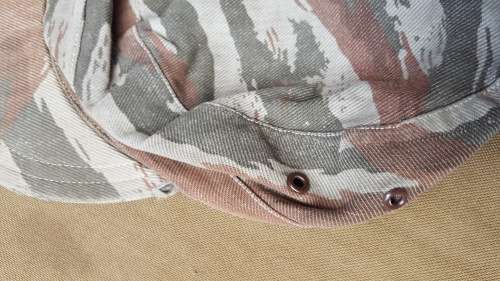 scarce & relatively good used condition FAPLA Angola bushwar era used grey lizard cap (brim damaged)