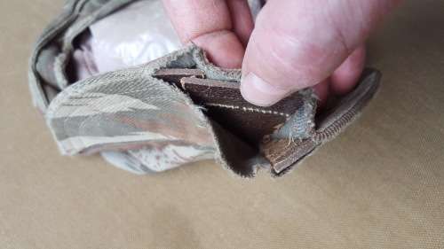 scarce & relatively good used condition FAPLA Angola bushwar era used grey lizard cap (brim damaged)