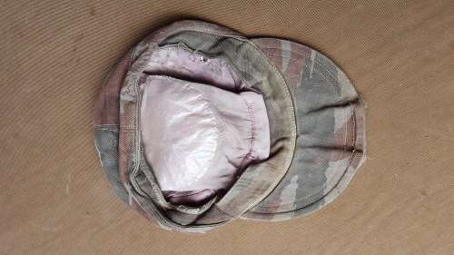 scarce & relatively good used condition FAPLA Angola bushwar era used grey lizard cap (brim damaged)