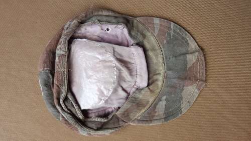 scarce & relatively good used condition FAPLA Angola bushwar era used grey lizard cap (brim damaged)