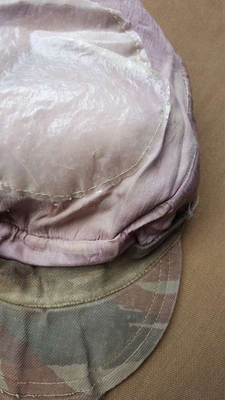 scarce & relatively good used condition FAPLA Angola bushwar era used grey lizard cap (brim damaged)