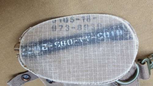 original SADF era pattern 80 ripstop canvas "donkey brown" colour Night vision carry bag - used with