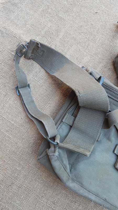 original SADF era pattern 70/73 type canvas olive green colour A53 radio carry backpack - used