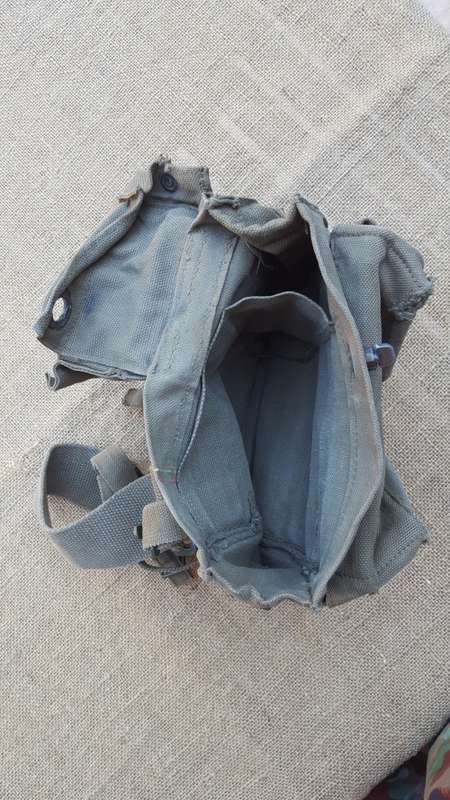 original SADF era pattern 70/73 type canvas olive green colour A53 radio carry backpack - used