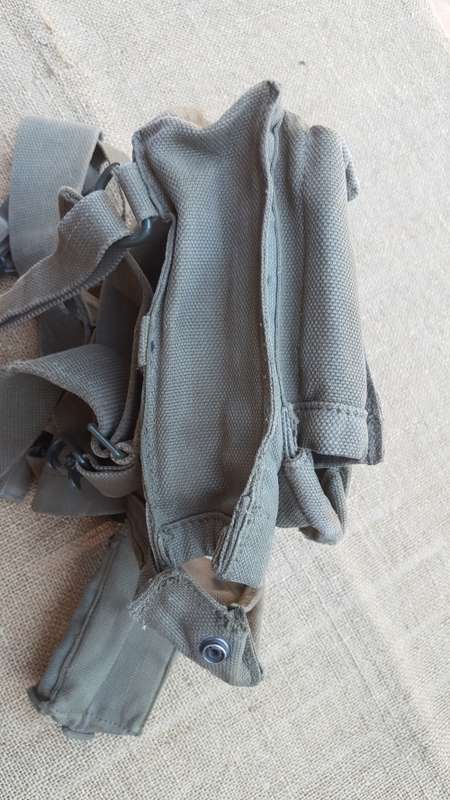 original SADF era pattern 70/73 type canvas olive green colour A53 radio carry backpack - used