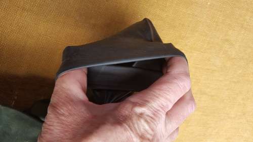 scarce & rarely seen original SADF era SAAF pilots & aircrew olive green drysuit rubber cuffs good