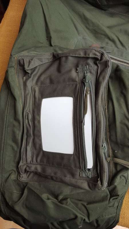 scarce & rarely seen original SADF era SAAF pilots & aircrew olive green drysuit rubber cuffs good