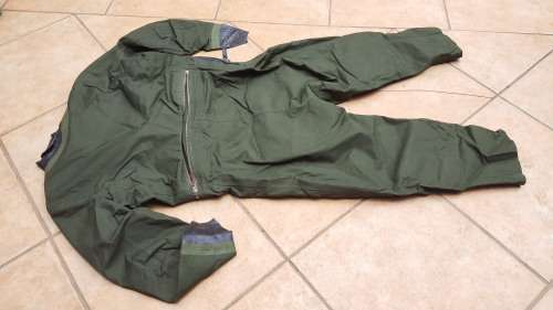 scarce & rarely seen original SADF era SAAF pilots & aircrew olive green drysuit rubber cuffs good