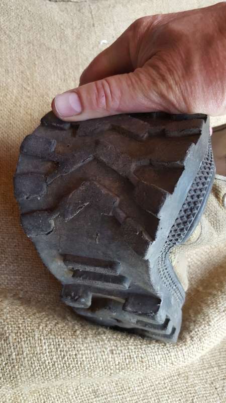 small size (UK 6 or 7?) green canvas boots as used by KOEVOET in SWA/ Angola border war era in good