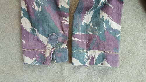 Terr l/s shirt in Uganda lizard camo (not porra) repaired battle damage & field taliored small size