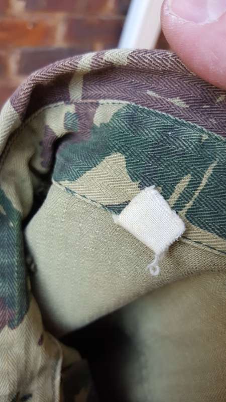 Terr l/s shirt in Uganda lizard camo (not porra) repaired battle damage & field taliored small size