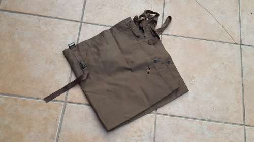 field damaged SADF era nutria ground-sheet (field stretcher) besides burn holes near mint condition