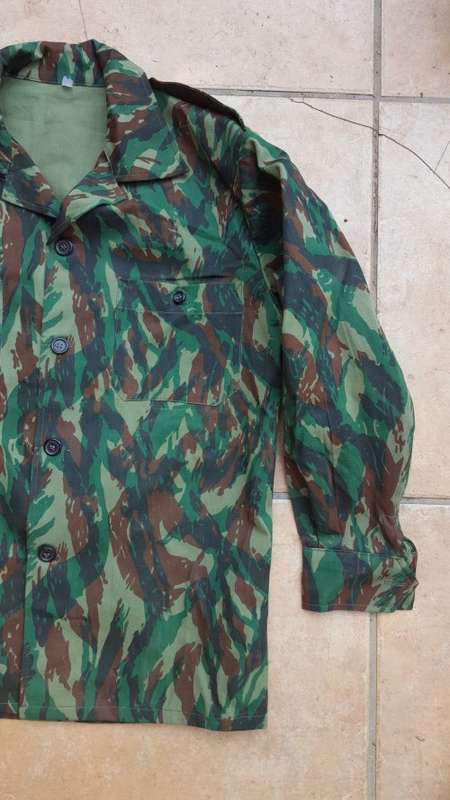 pretty scarce recce copy camo type "J" Egyptian Lizard camo l/s shirt in near mint unused condition