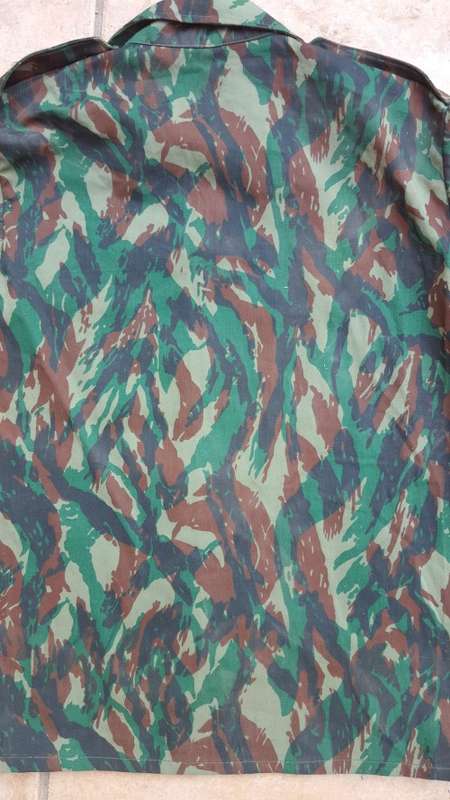 pretty scarce recce copy camo type "J" Egyptian Lizard camo l/s shirt in near mint unused condition