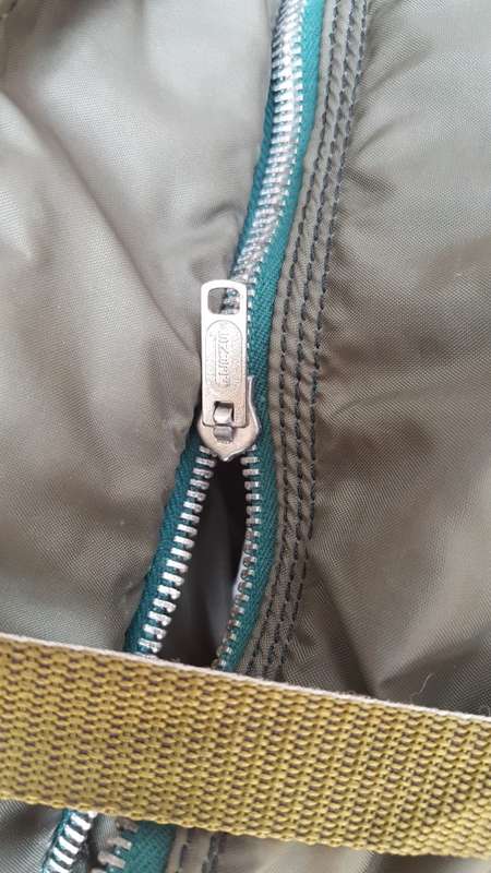 used & issued (named) Rhodesian era olive green hiking bag "pack" with H-frame - good condition