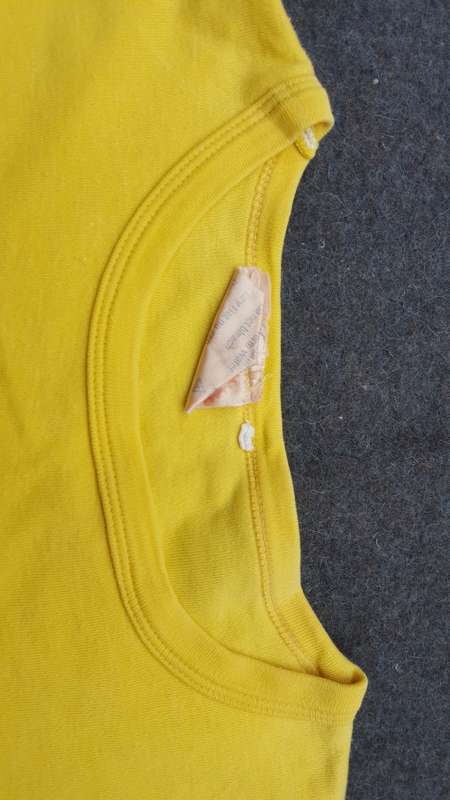 period tee-shirt - yellow RSA made (Pta) SADF era "be a man" Rhodesia style symbolism border war