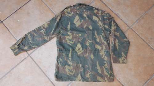 ex homelands pre-1994 TDF Transkei camo bush-jacket size medium - small hole on collar and below