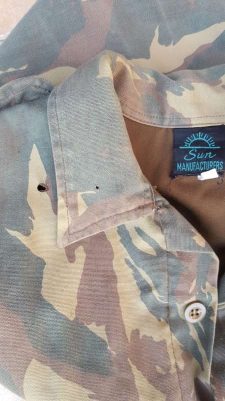 ex homelands pre-1994 TDF Transkei camo bush-jacket size medium - small hole on collar and below