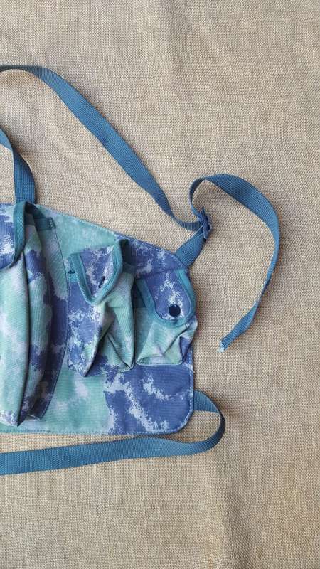 on auction a new custom made Zim splotch camo in nylon chest webbing sized for 6 AK 47 or R4/5 mags