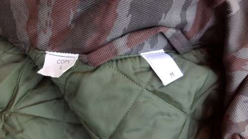 new unused SADF era recce copy camo type "L" FAPLA lizard camo padded & quilted bush-jacket Med size